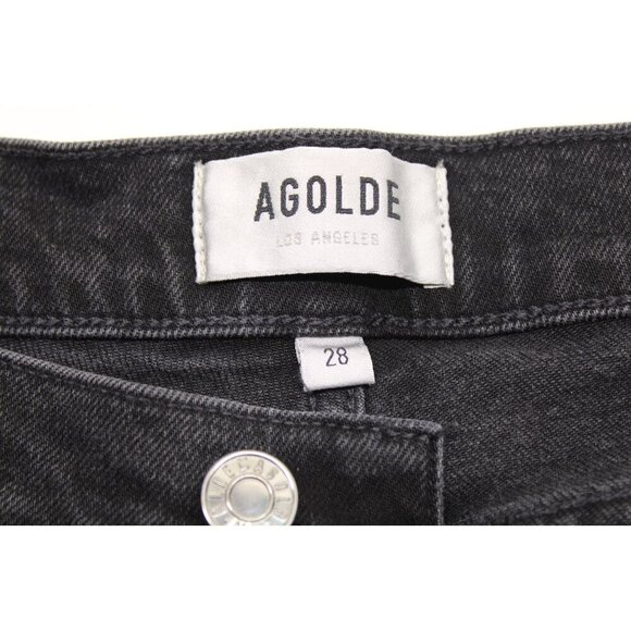 Agolde Women's Nico High Rise Slim Jeans Black Sz 28 - Picture 9 of 13